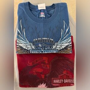 Bundle - Vintage Harley-Davidson Blue and Red Men’s SS T/Shirts